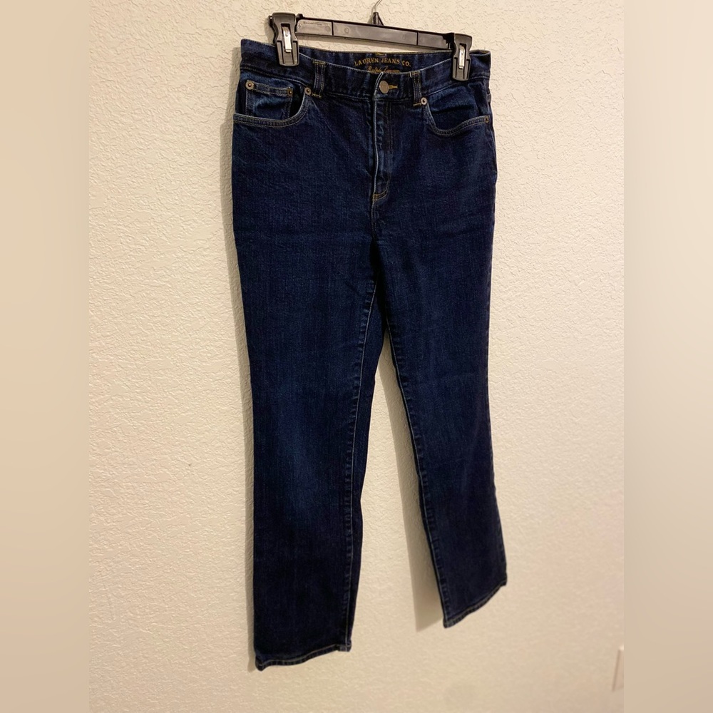 Lauren Jeans Co by Ralph Lauren high rise dark deniem jean sz 8